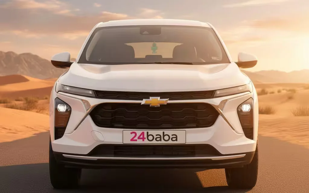 Chevrolet Trax 2024 White front view with headlights – rental in Dubai