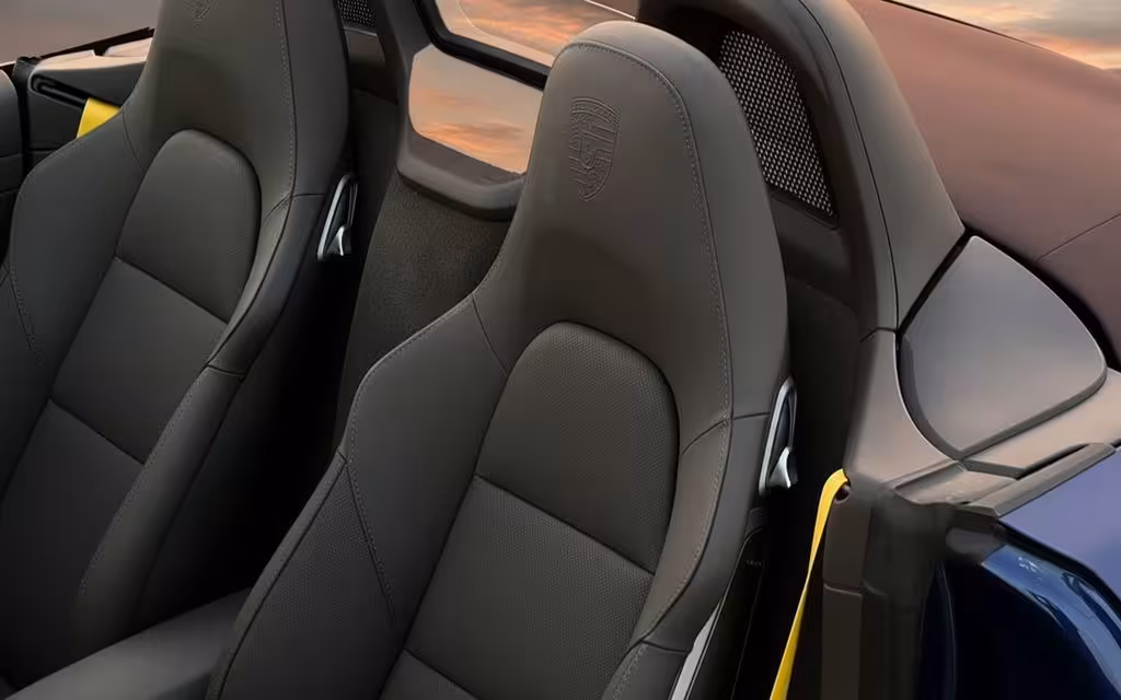 Porsche Boxster 2024 leather seats and cabin