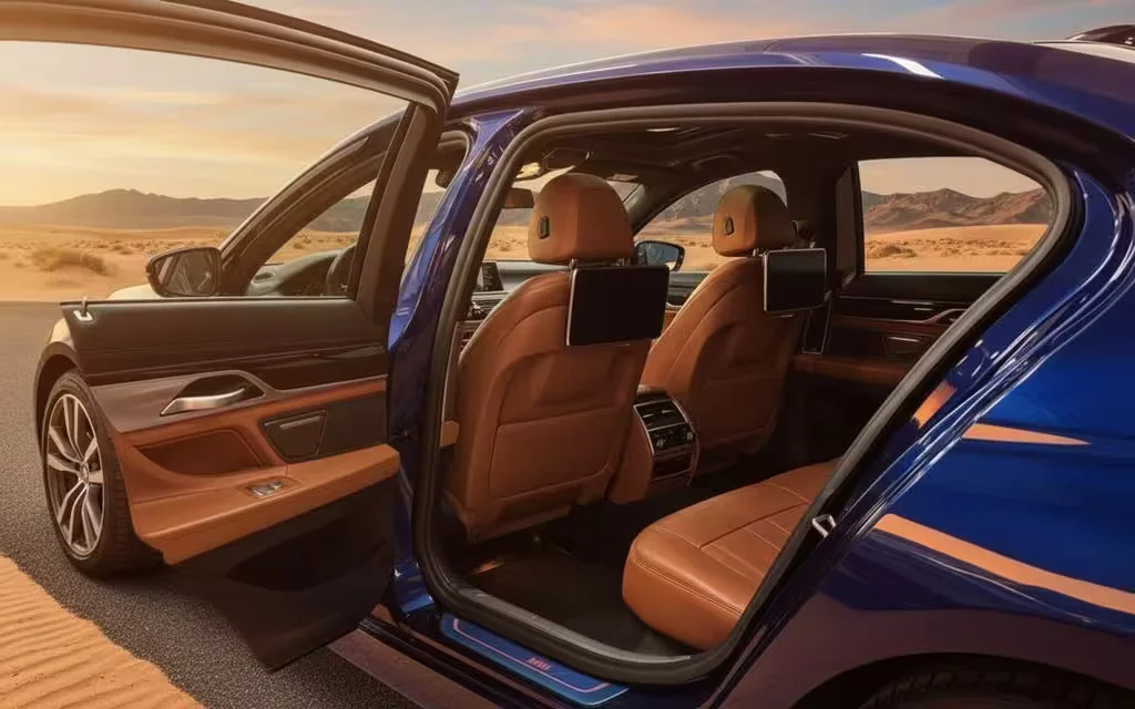 Bmw 730 2022 interior view showing trim – rental in Dubai