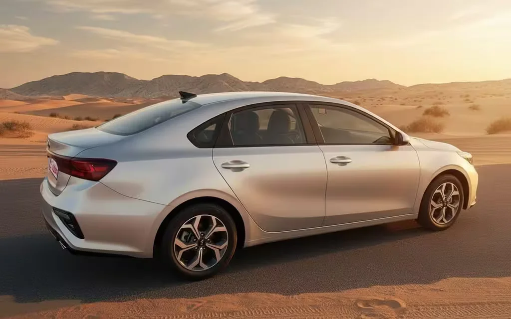 Kia Forte 2021 Grey side profile – rental in Dubai