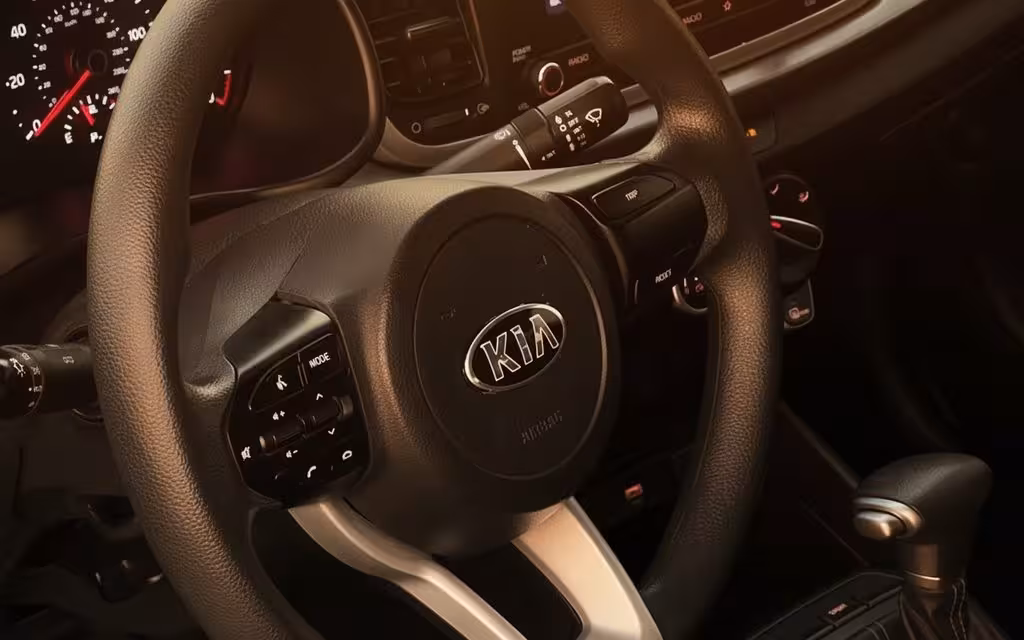 Kia Rio 2022 interior view showing trim – rental in Dubai