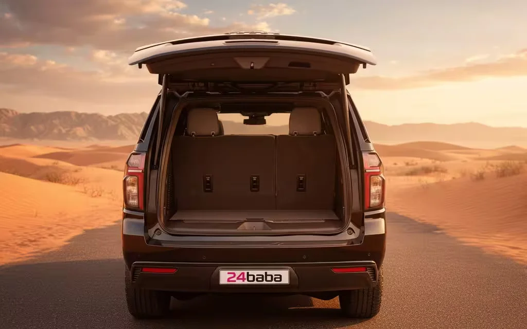 Chevrolet Tahoe 2023 interior view showing trim – rental in Dubai