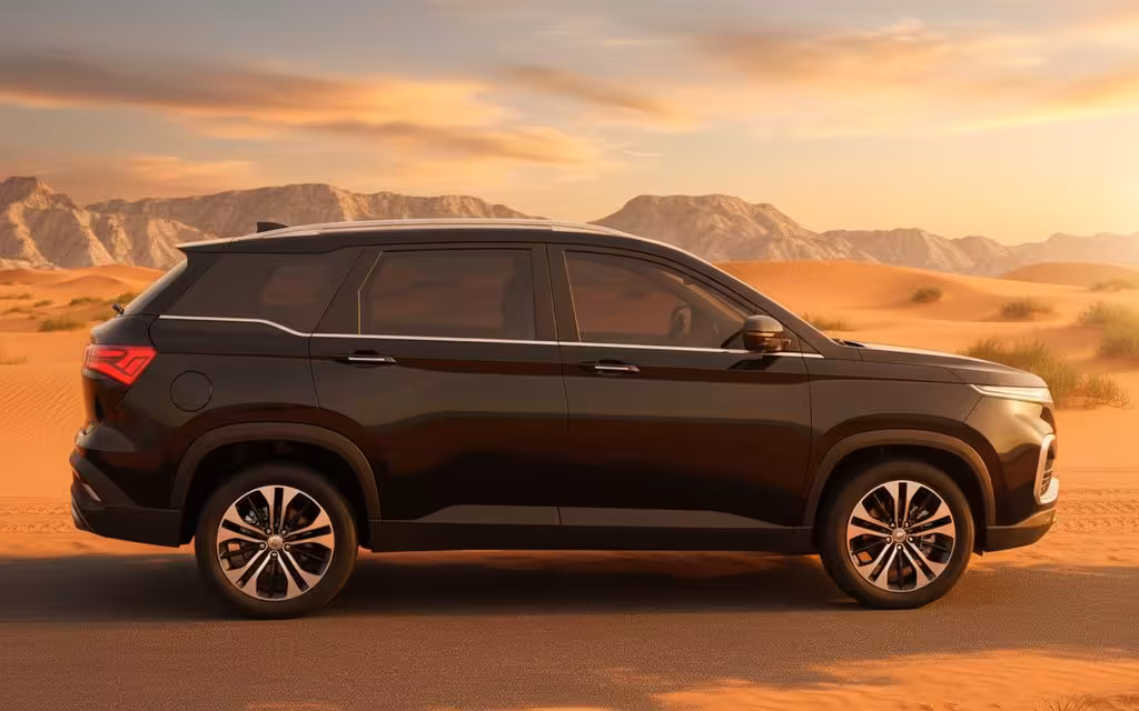 Chevrolet Captiva 2023 Black side profile – rental in Dubai