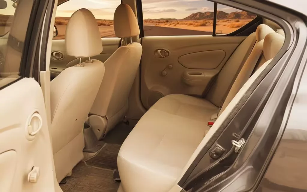 Nissan Sunny 2023 interior view showing trim – rental in Dubai