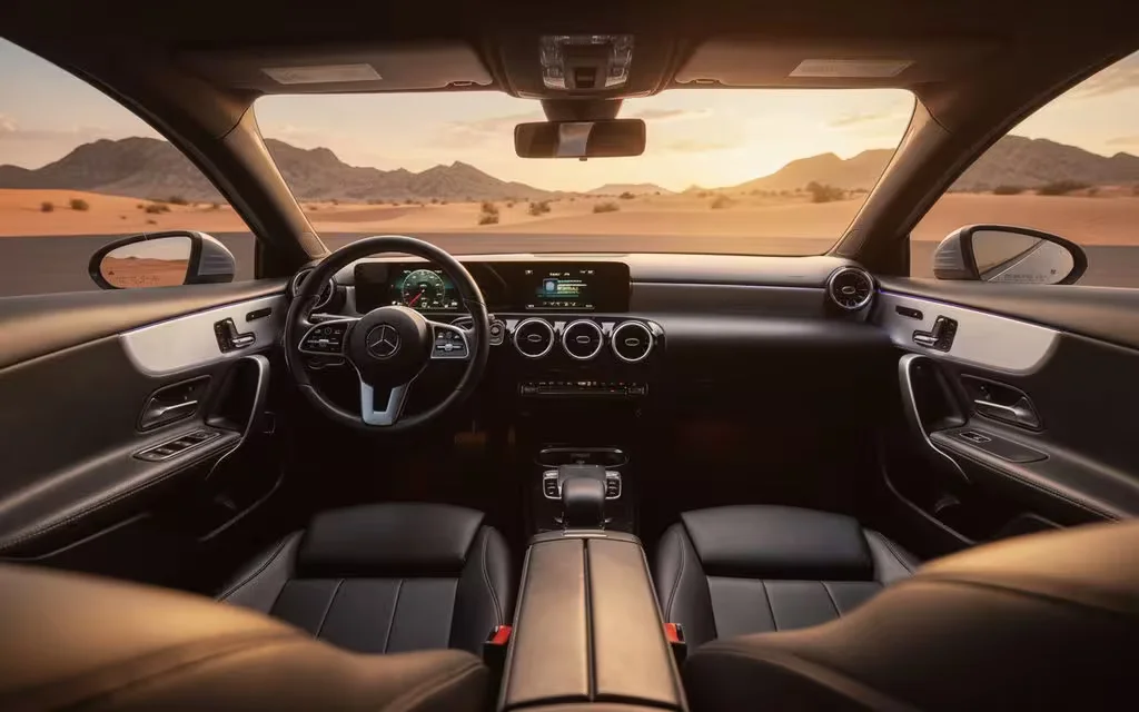 Mercedes A220 2025 interior view showing trim