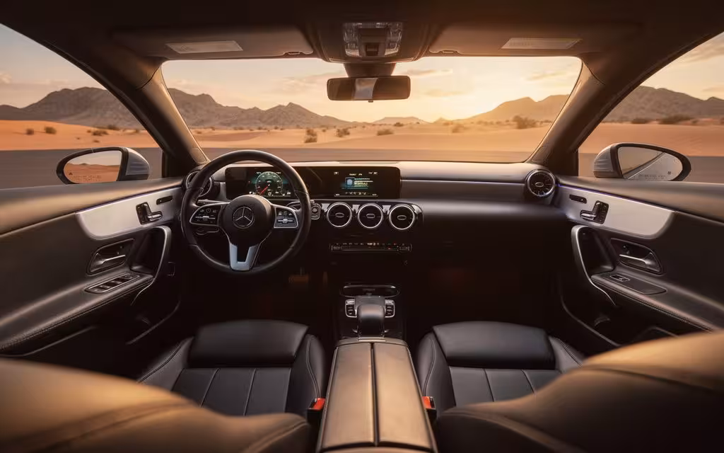 Mercedes A220 2025 interior view showing trim