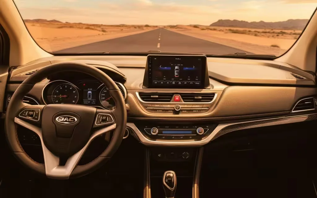 Jac S3 2023 dashboard and infotainment – rental in Dubai