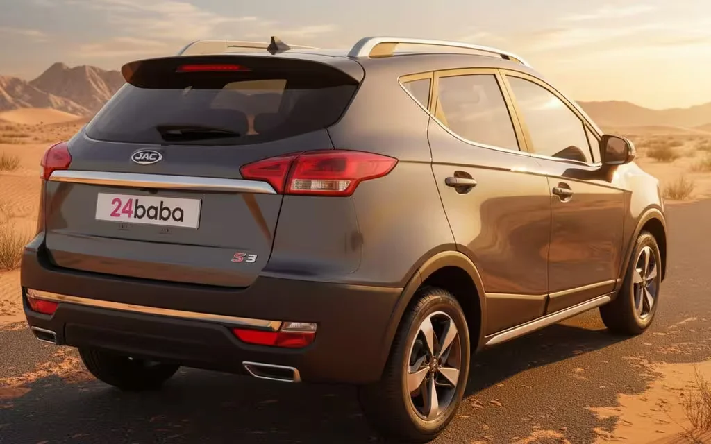 Jac S3 2023 Grey rear view showing taillights – rental in Dubai