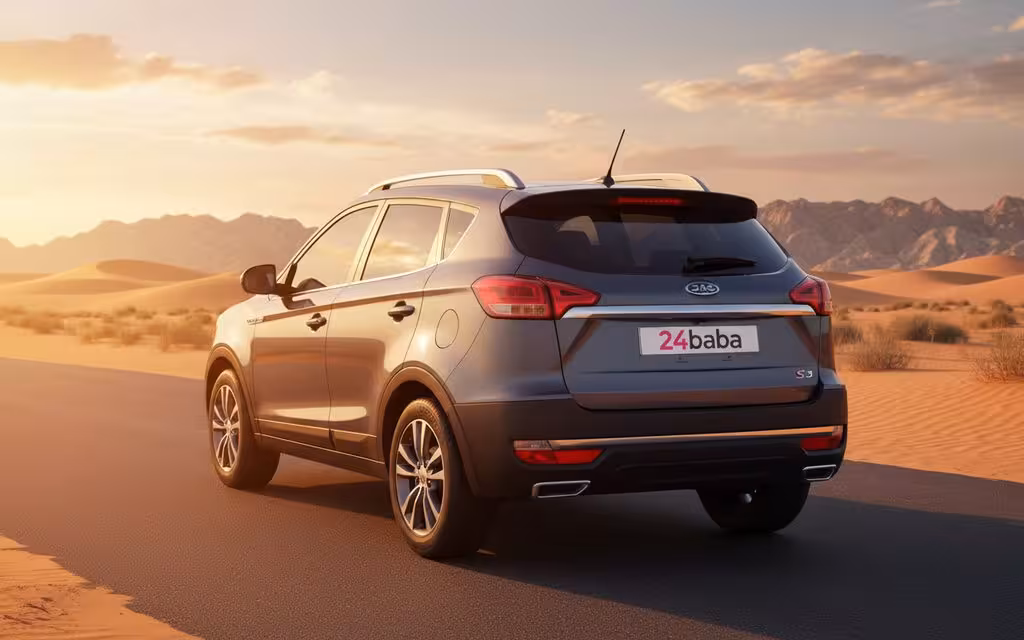 Jac S3 2023 Grey parked outdoor scene – rental in Dubai