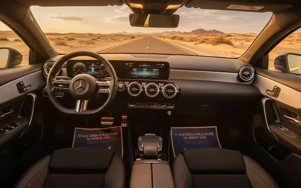 Mercedes A220 2022 interior view showing trim