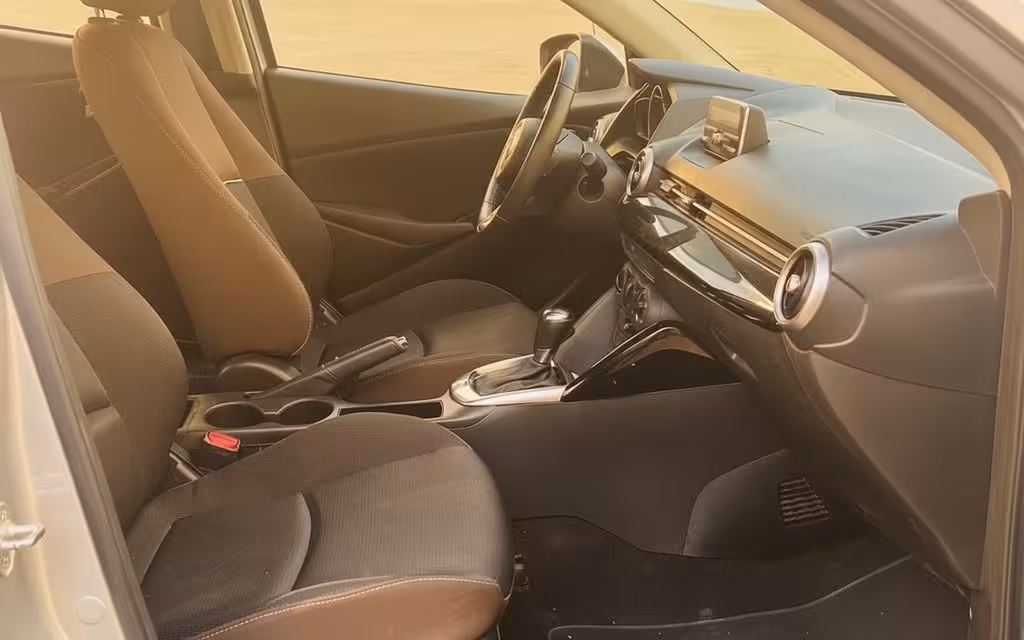 Mazda 2 2020 interior view showing trim – rental in Dubai