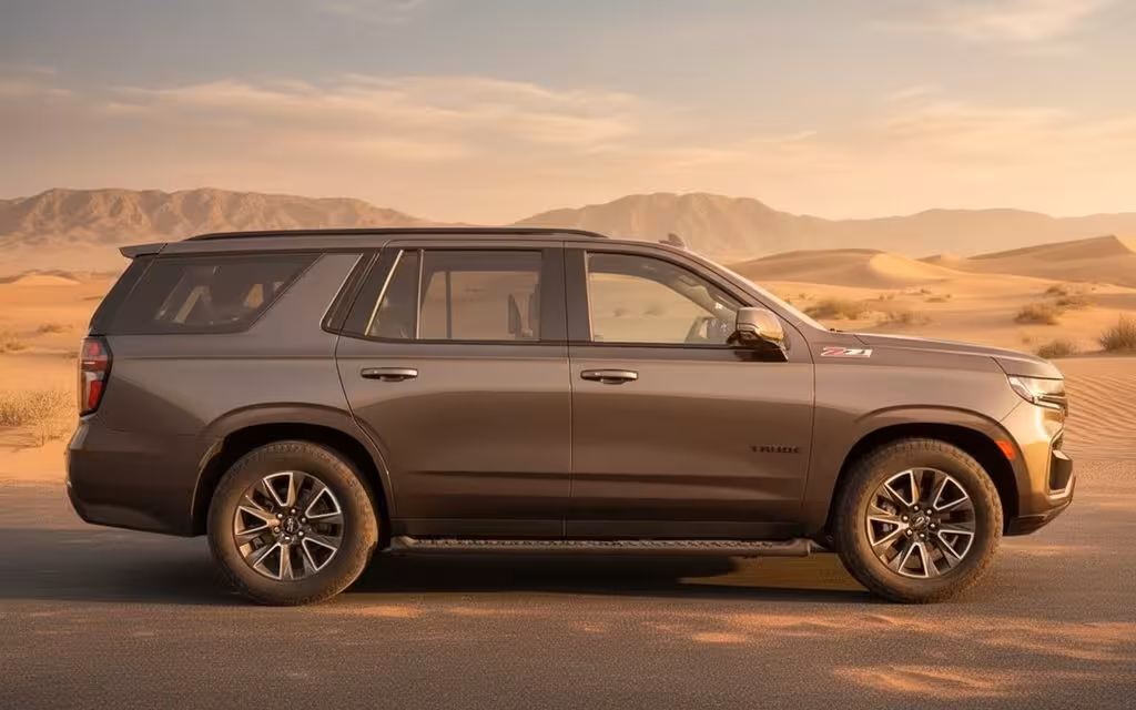 Chevrolet Tahoe 2021 Brown side profile – rental in Dubai