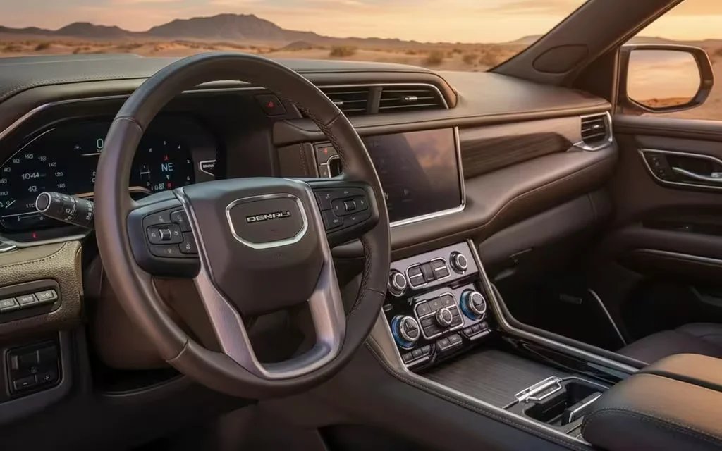 Gmc Yukon 2023 dashboard and infotainment – rental in Dubai