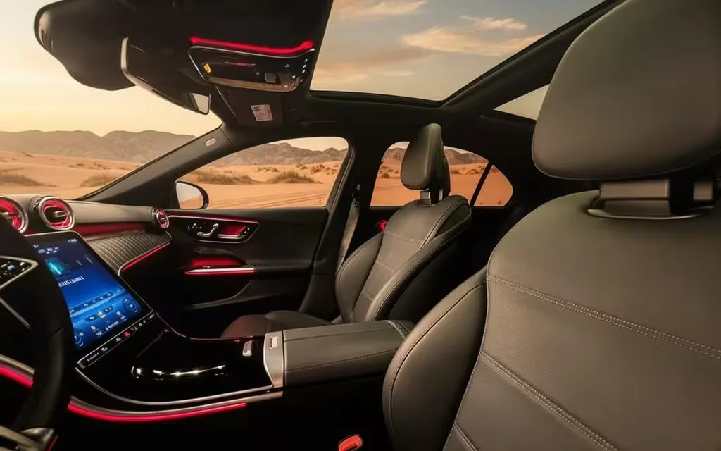 Mercedes C200 2024 leather seats and cabin