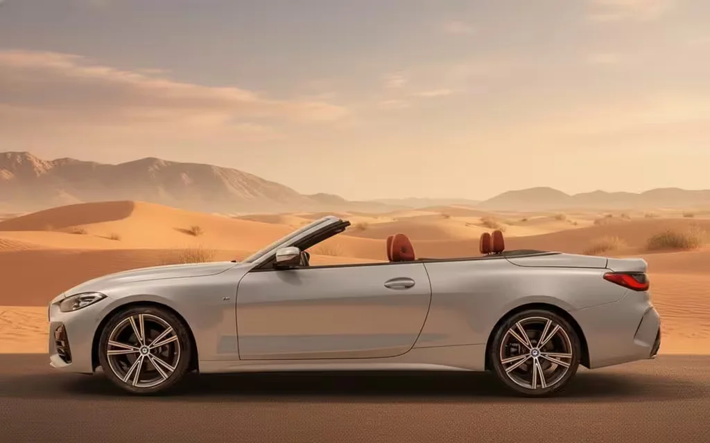 Bmw 420 2023 Grey side profile – rental in Dubai