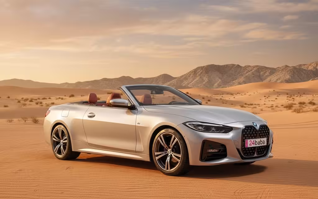 Bmw 420 2023 Grey side profile – rental in Dubai