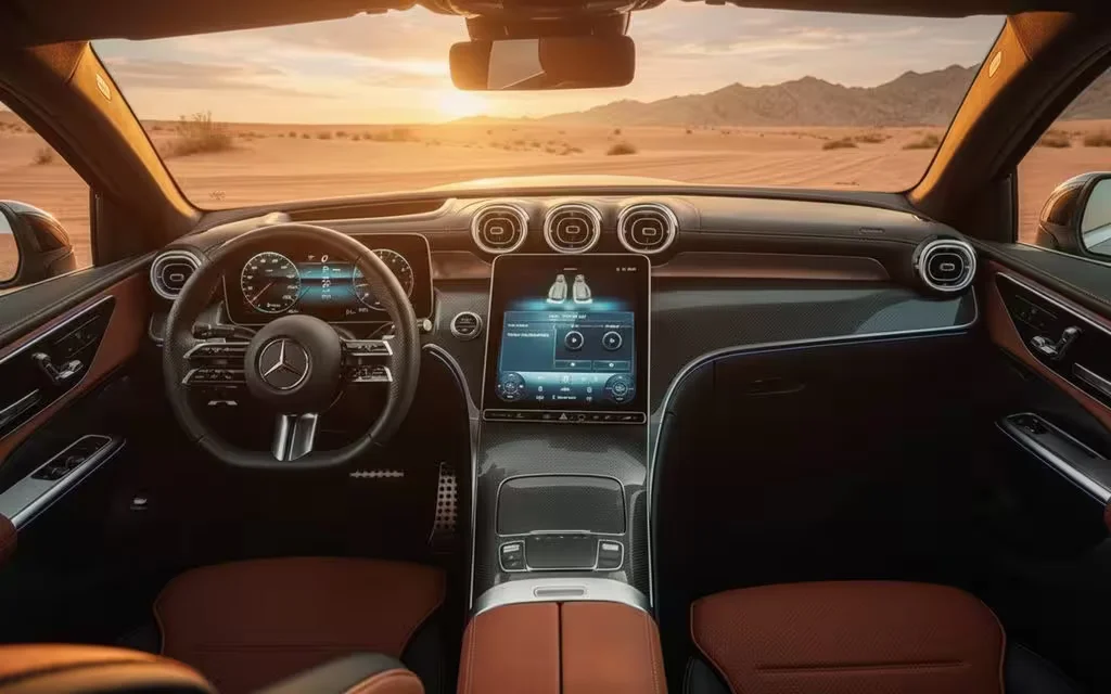Mercedes Glc200 2025 interior view showing trim