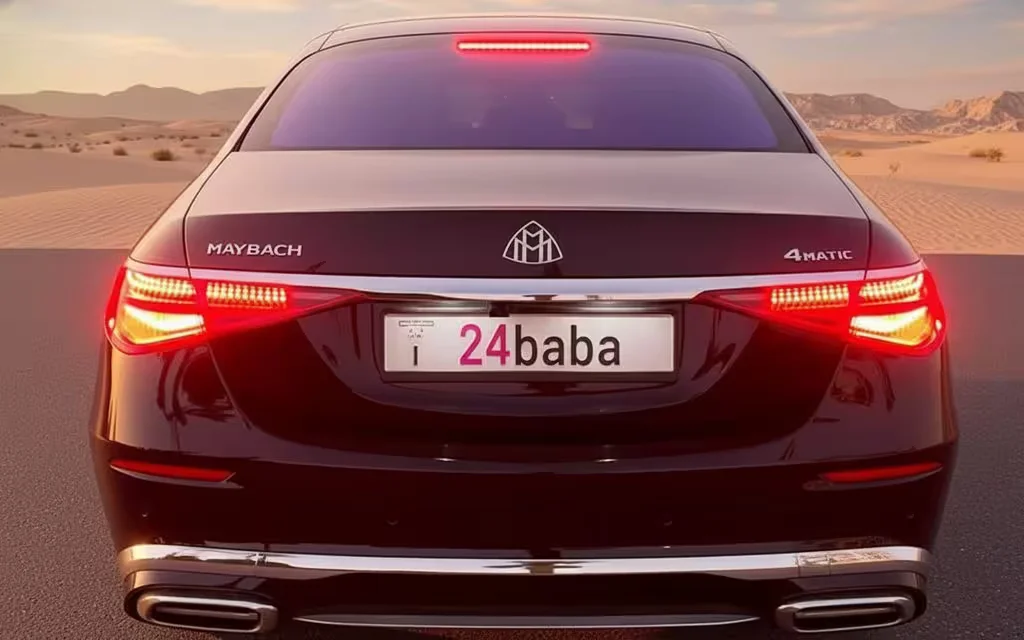 Mercedes S580 2021 Black rear view showing taillights – rental in Dubai