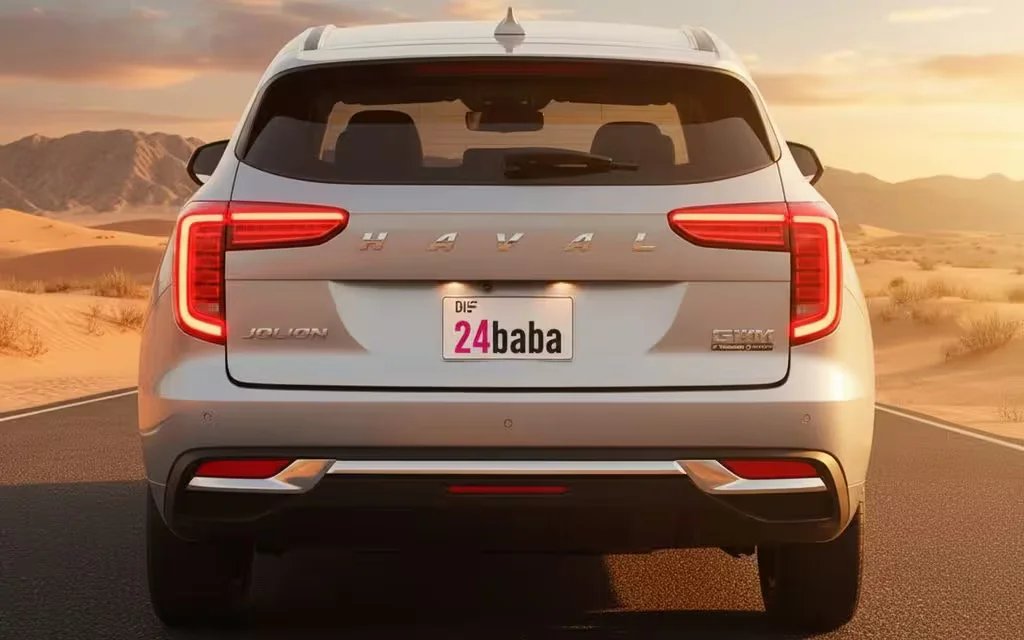 Haval Jolion 2024 Silver rear view showing taillights – rental in Dubai