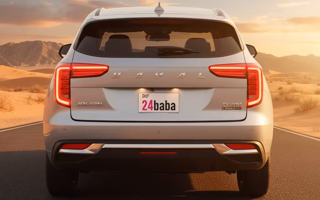 Haval Jolion 2024 Silver rear view showing taillights – rental in Dubai