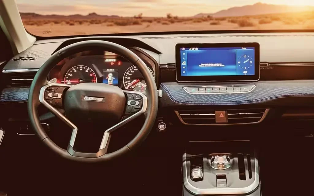 Haval Jolion 2024 interior view showing trim – rental in Dubai