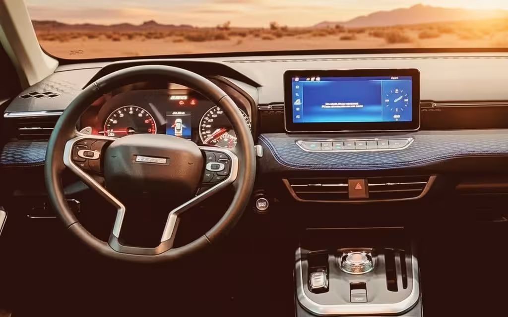 Haval Jolion 2024 interior view showing trim – rental in Dubai