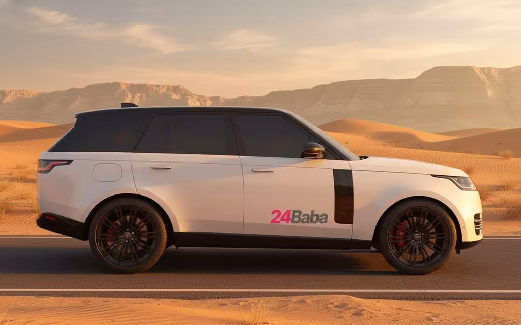 LandRover RangeRoverVogue 2024 White side profile – rental in Dubai