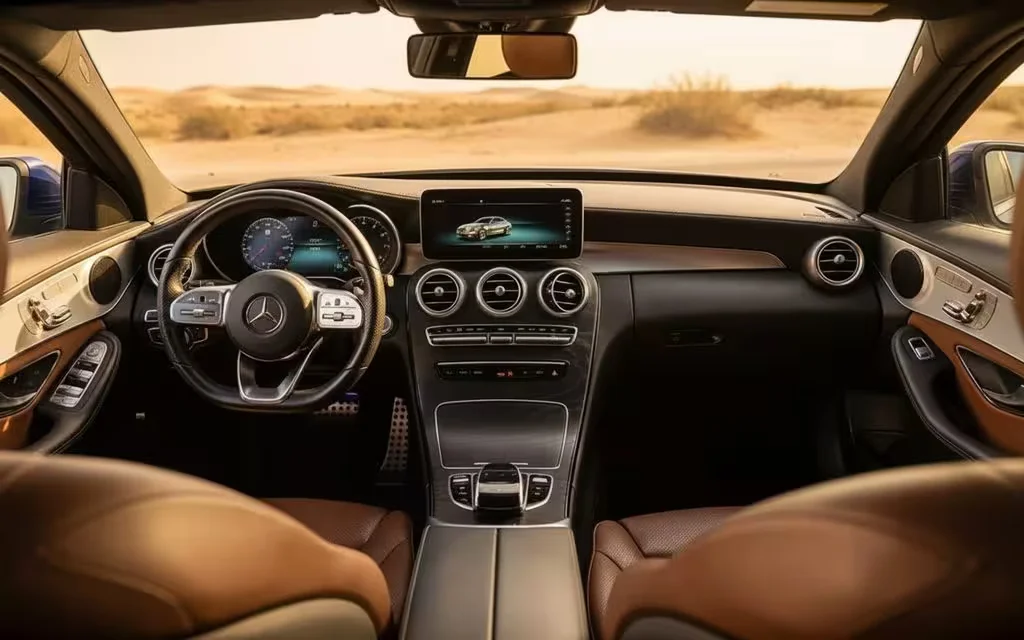 Mercedes C200 2020 interior view showing trim