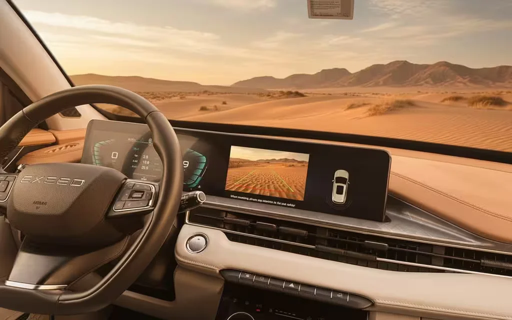 Exeed Lx 2024 dashboard and infotainment – rental in Dubai