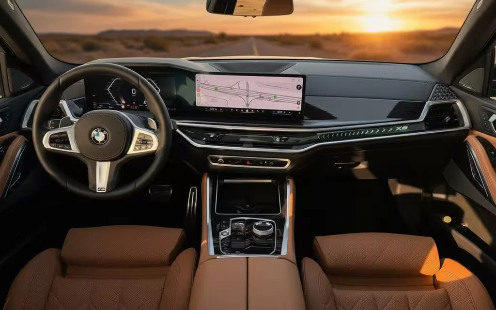 Bmw X6 2025 dashboard and infotainment – rental in Dubai