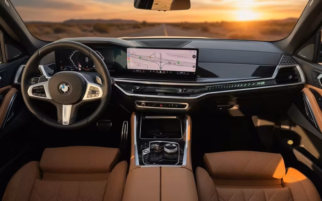 Bmw X6 2025 dashboard and infotainment – rental in Dubai