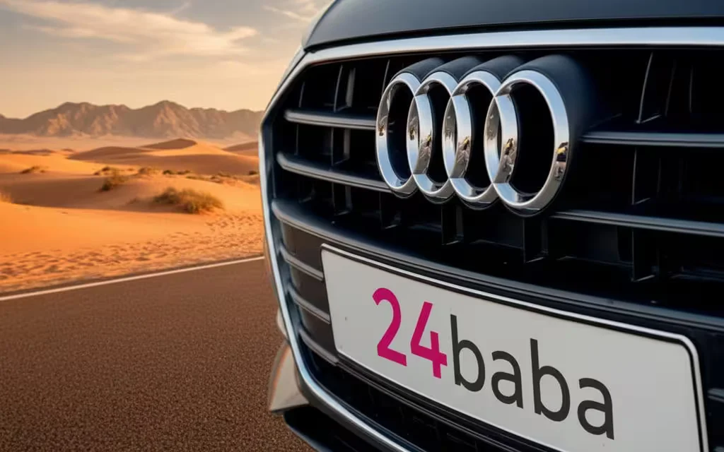 Audi A6 2021 model badge close up