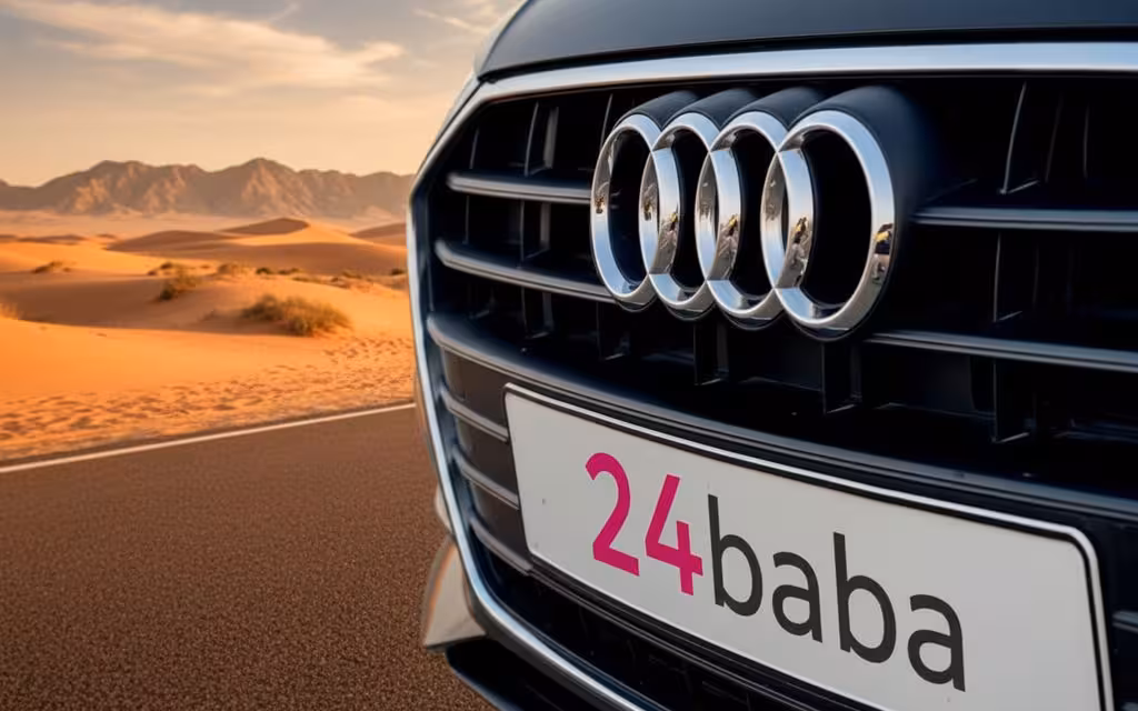 Audi A6 2021 model badge close up