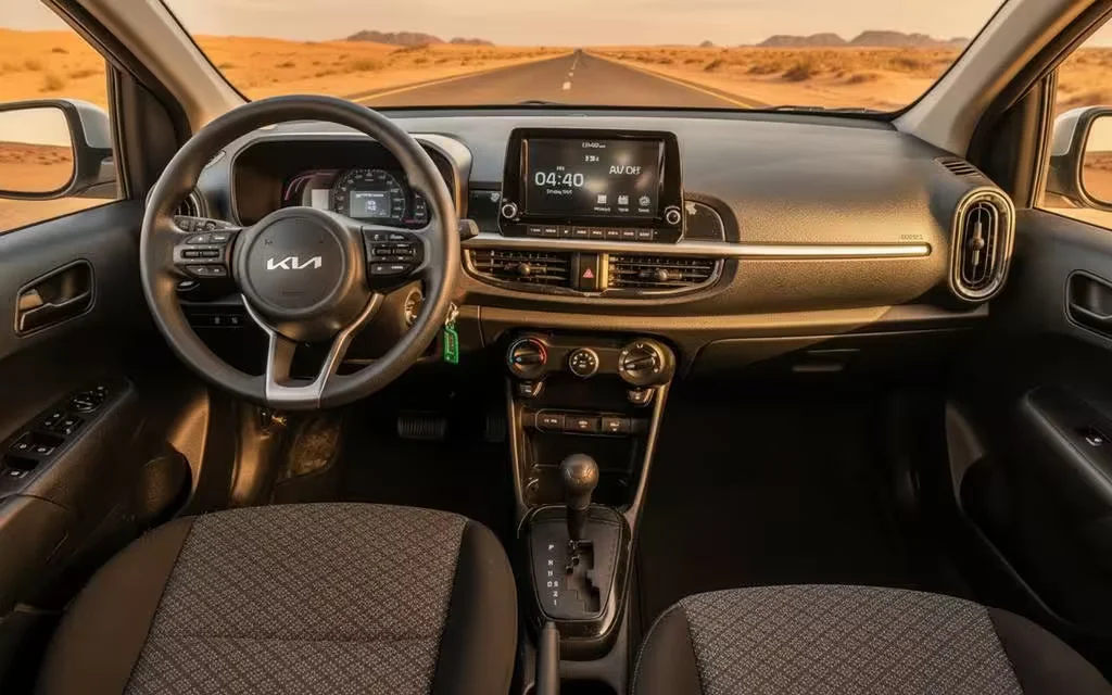 Kia Picanto 2024 dashboard and infotainment