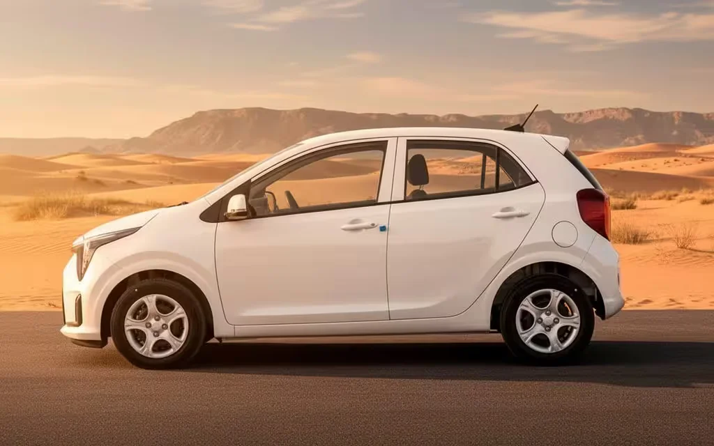 Kia Picanto 2024 White side profile