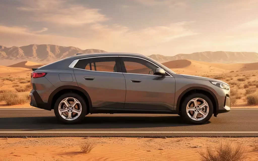 Bmw X2 2024 Grey side profile – rental in Dubai