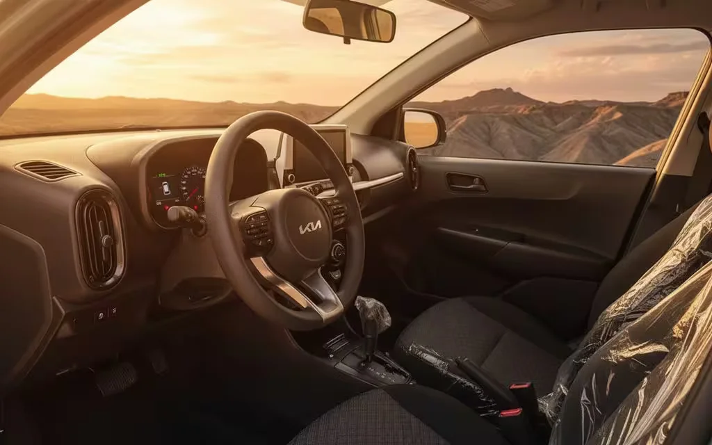 Kia Picanto 2025 dashboard and infotainment – rental in Dubai