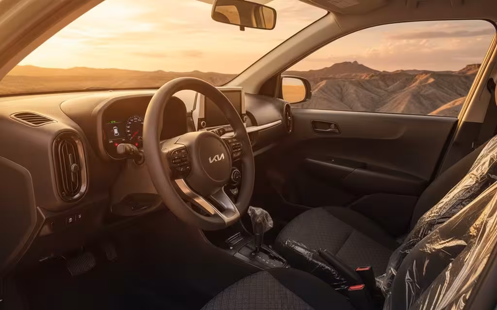 Kia Picanto 2025 dashboard and infotainment – rental in Dubai