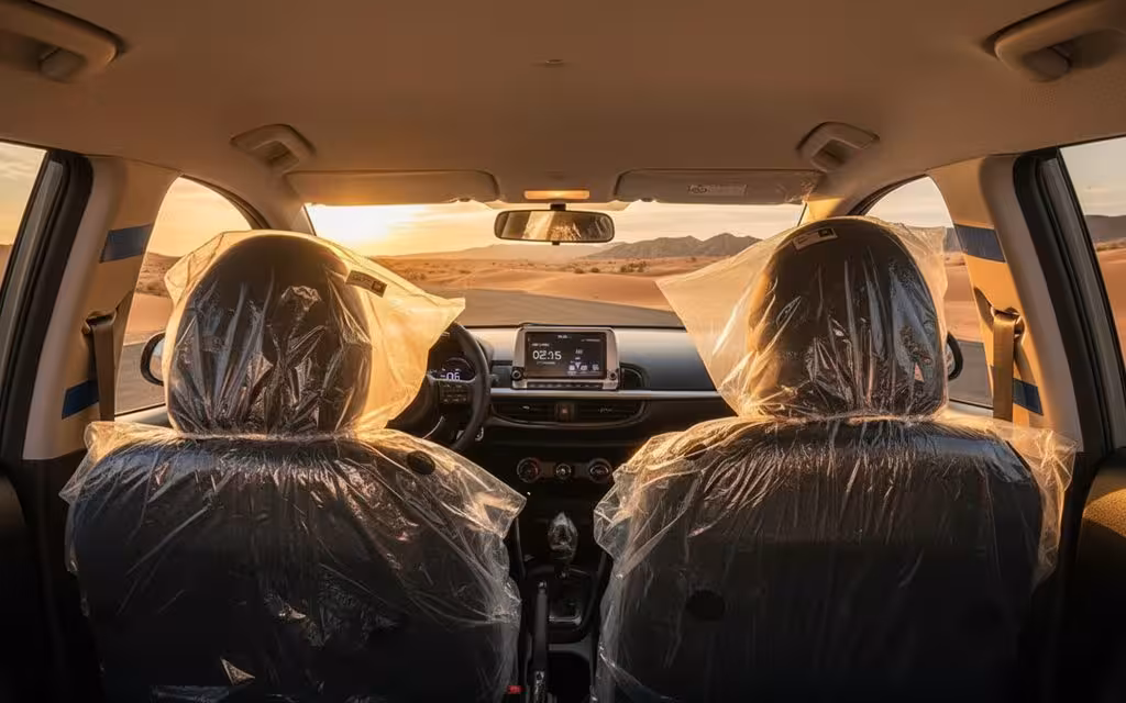 Kia Picanto 2025 interior view showing trim – rental in Dubai