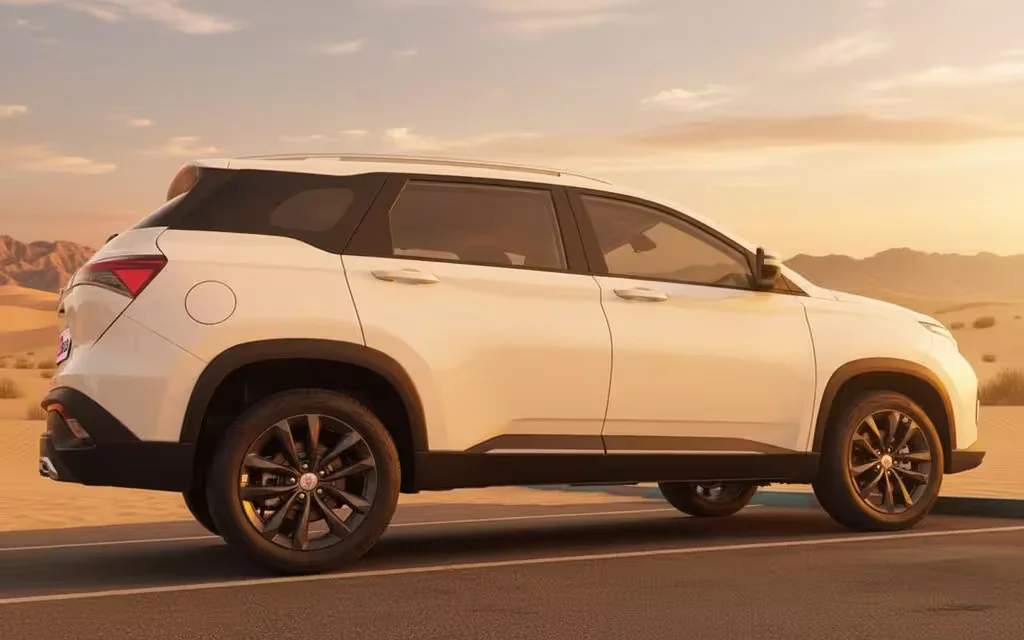 Chevrolet Captiva 2025 White side profile – rental in Dubai