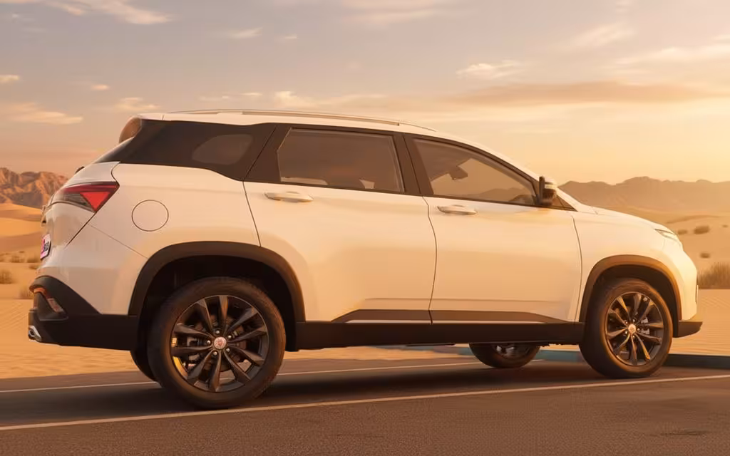 Chevrolet Captiva 2025 White side profile – rental in Dubai