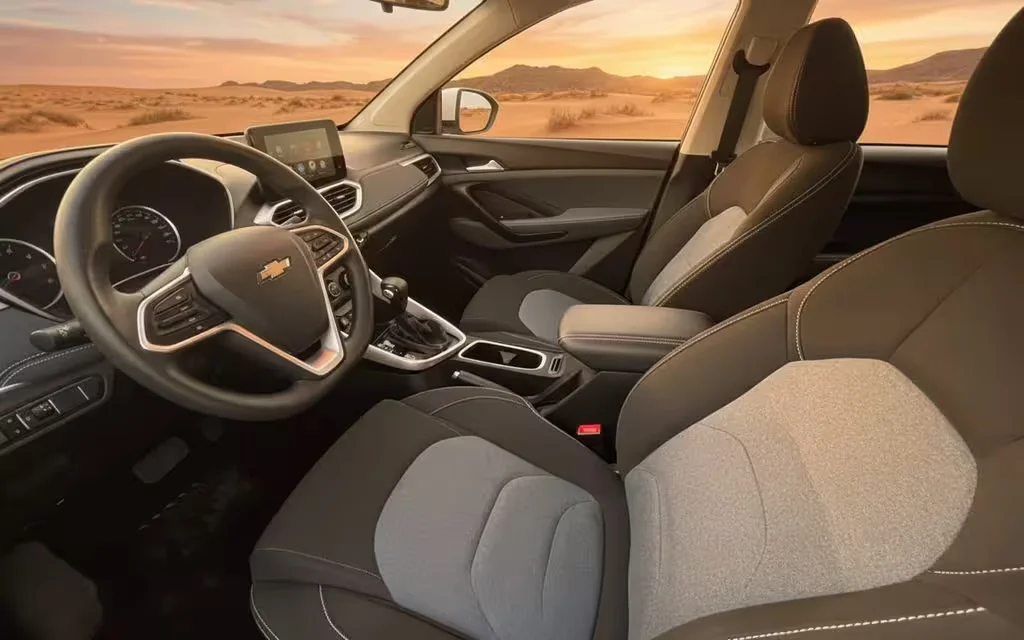 Chevrolet Captiva 2022 interior view showing trim – rental in Dubai