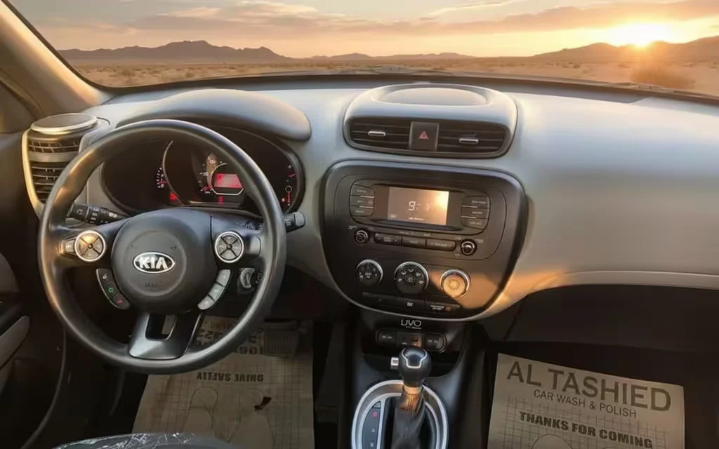 Kia Soul 2025 dashboard and infotainment – rental in Dubai