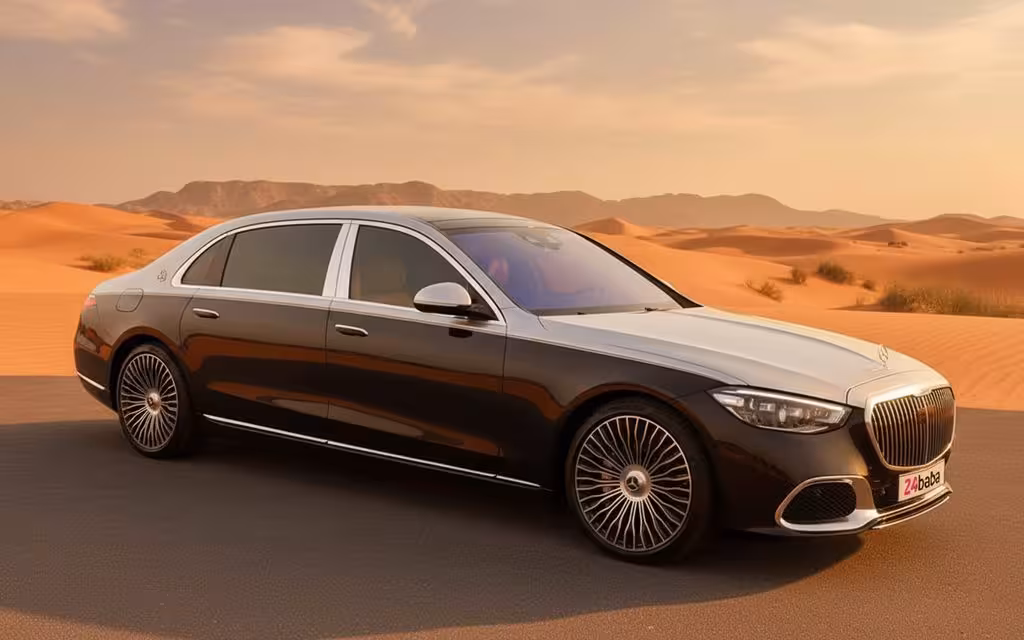 Mercedes S580 2022 Black cover image – rental in Dubai