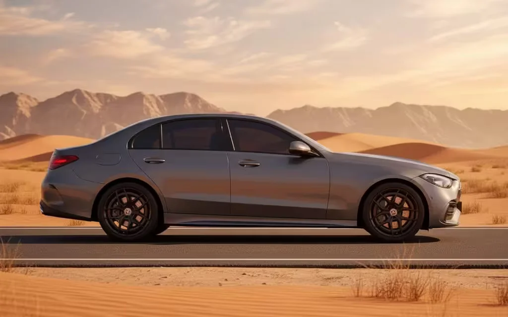 Mercedes C200 2023 Grey side profile