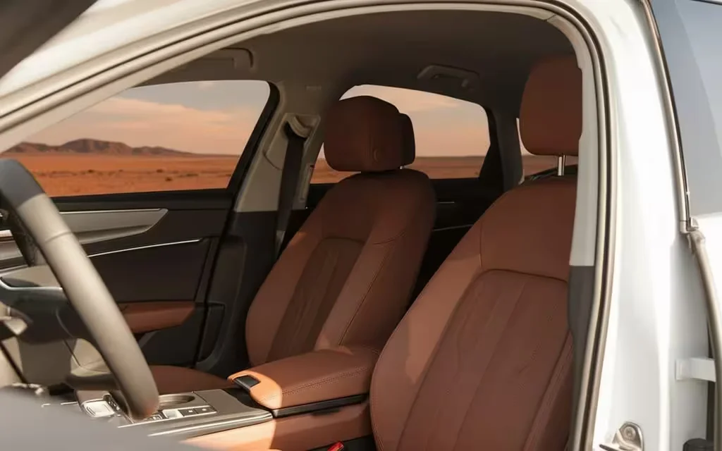 Audi A6 2022 leather seats and cabin
