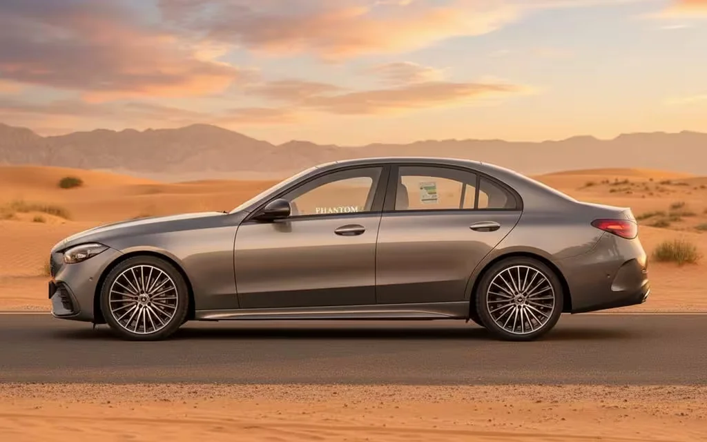 Mercedes C200 2024 Grey side profile
