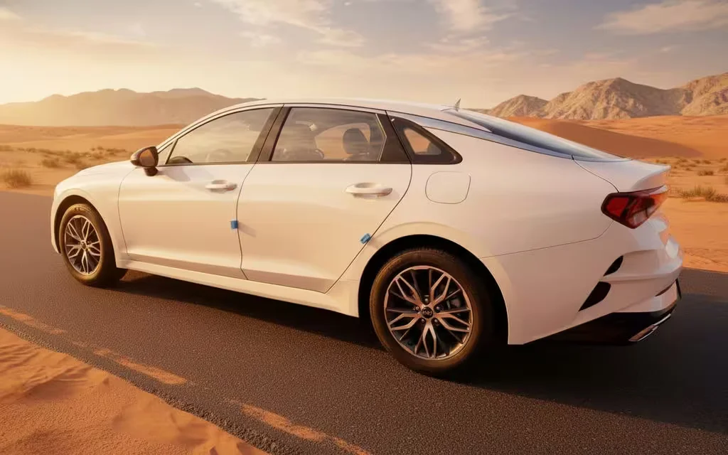 Kia K5 2023 White side profile