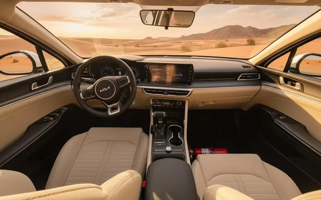 Kia K5 2023 dashboard and infotainment