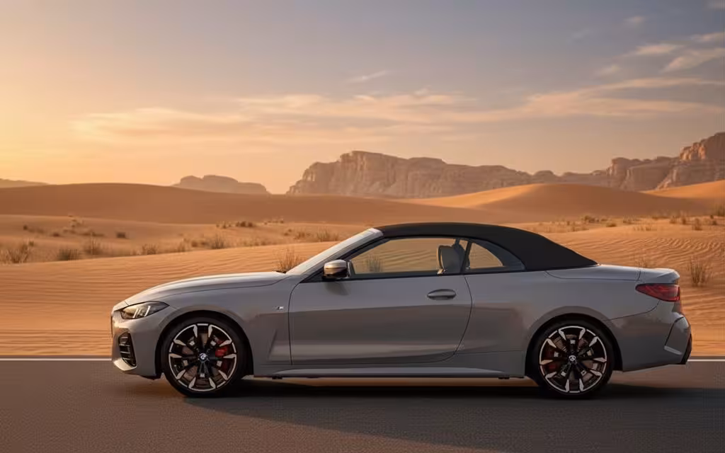 Bmw 420 2025 Grey side profile – rental in Dubai